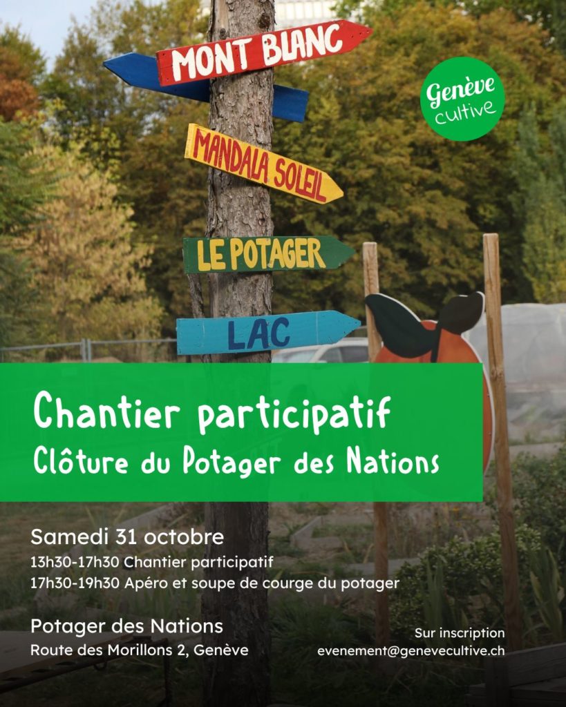 Chantier participatif - clôture du Potager des Nations